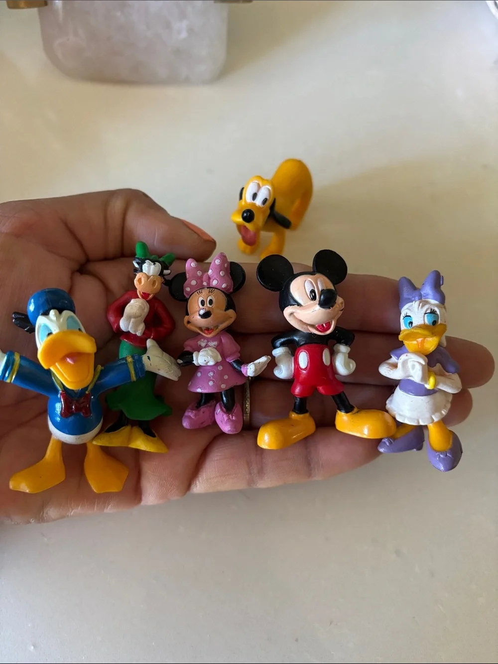 ❤️… Vintage Disney Mini Figurine Set - Yellow, Red, Purple, Pink, Blue, Green